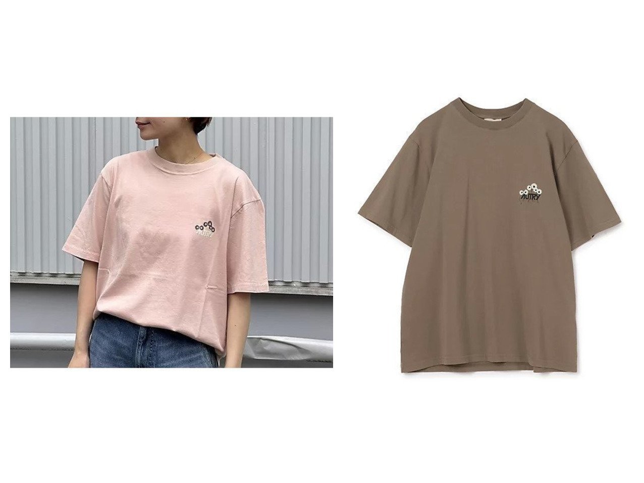 【AUTRY/オートリー】花柄グラフィックが映えるニュアンスカラーT AUTRYのコットンTシャツ おすすめ人気トレンドファッション通販アイテム インテリア・キッズ・メンズ・レディースファッション・服の通販 founy(ファニー) 　ファッション　Fashion　レディースファッション　WOMEN　トップス・カットソー　Tops/Tshirt　シャツ/ブラウス　Shirts/Blouses　ロング / Tシャツ　T-Shirts　グラフィック　Graphic　フラワー　Flower　モチーフ　Motif　洗える　Washable　レッド系　Red　|ID:crp329100000217569