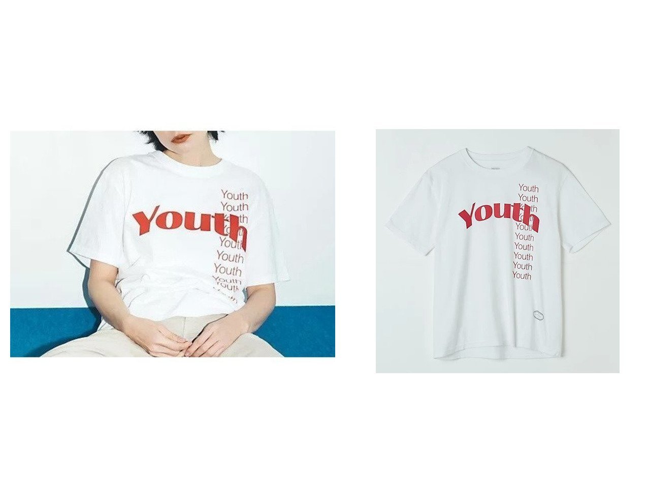 【TANGTANG/タンタン】の90sスケータームードを纏う TANGTANGのロゴTシャツ〈YOUTH〉 おすすめ人気トレンドファッション通販アイテム インテリア・キッズ・メンズ・レディースファッション・服の通販 founy(ファニー) 　ファッション　Fashion　レディースファッション　WOMEN　シンプル　Simple　バランス　Balance　プリント　Print　洗える　Washable　ホワイト系　White　|ID:crp329100000217571