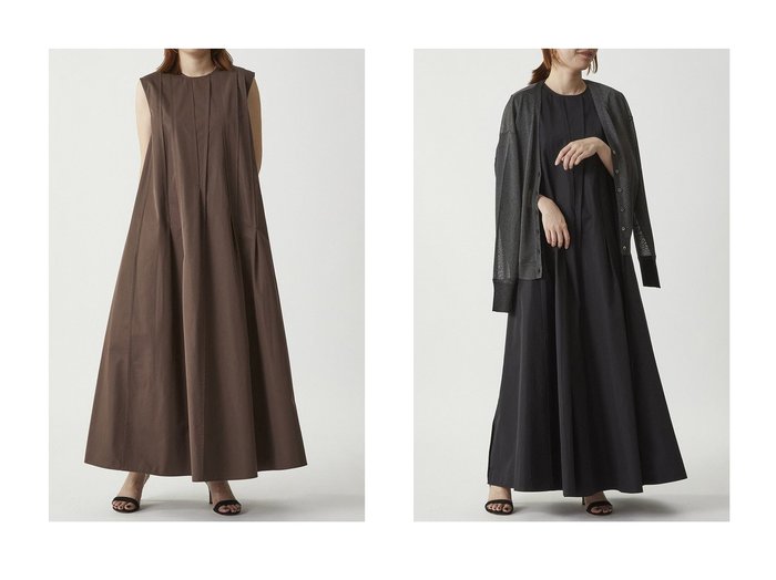 【1er Arrondissement/プルミエ アロンディスモン】上品な光沢とシルエットで魅せるAラインマキシワンピース おすすめ人気トレンドファッション通販アイテム 人気、トレンドファッション・服の通販 founy(ファニー) 　ファッション　Fashion　レディースファッション　WOMEN　ワンピース　Dress　チュニック　Tunic　マキシワンピース　Maxi Dress　おすすめ　Recommend　シンプル　Simple　タイプライター　Typewriter　チュニック　Tunic　ロング　Long　別注　Special Order　NEW・新作・新着・新入荷　New Arrivals　|ID:crp329100000217587