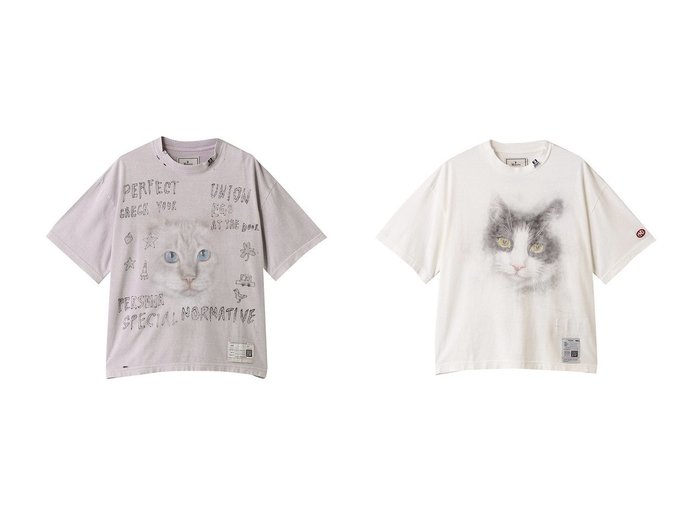 【Maison MIHARA YASUHIRO/メゾン ミハラヤスヒロ】ヴィンテージ感×遊び心で差をつけるブリーチTシャツ おすすめ人気トレンドファッション通販アイテム 人気、トレンドファッション・服の通販 founy(ファニー) 　ファッション　Fashion　レディースファッション　WOMEN　トップス・カットソー　Tops/Tshirt　シャツ/ブラウス　Shirts/Blouses　ロング / Tシャツ　T-Shirts　カットソー　Cut and Sewn　ショート　Short　スリーブ　Sleeve　ブリーチ　Bleach　モチーフ　Motif　NEW・新作・新着・新入荷　New Arrivals　|ID:crp329100000217598