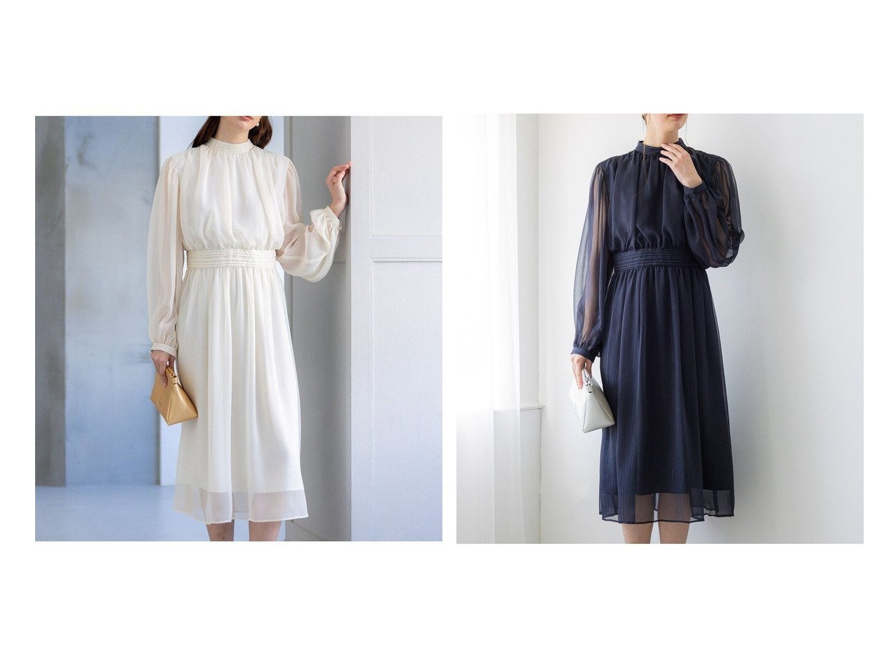 【NIJYUSANKU/23区】華やかシーンに映えるラメ入りシフォンのドレスワンピース おすすめ人気トレンドファッション通販アイテム インテリア・キッズ・メンズ・レディースファッション・服の通販 founy(ファニー) 　ファッション　Fashion　レディースファッション　WOMEN　ワンピース　Dress　ドレス　Party Dresses　2025年　2025　2025春夏・S/S　Ss,Spring/Summer,2025　エレガント 上品　Elegant　シフォン　Chiffon　シルク　Silk　シルバー　Silver　ストライプ　Stripe　ドレス　Dress　パーティ　Party　夏　Summer　春　Spring　S/S・春夏　Ss・Spring/Summer　結婚式　Wedding Ceremony　ブルー系　Blue　|ID:crp329100000217623