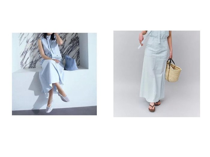 【MADISONBLUE/マディソンブルー】の涼やかさとハンサムさを備えた別注フレアスカート おすすめ人気トレンドファッション通販アイテム 人気、トレンドファッション・服の通販 founy(ファニー) ファッション Fashion レディースファッション WOMEN スカート Skirt Aライン/フレアスカート Flared A-Line Skirts エレガント 上品 Elegant シャンブレー Chambray デニム Denim フレア Flare マキシ Maxi マニッシュ Mannish ミリタリー Military ヴィンテージ Vintage 別注 Special Order 夏 Summer 洗える Washable |ID:crp329100000217643