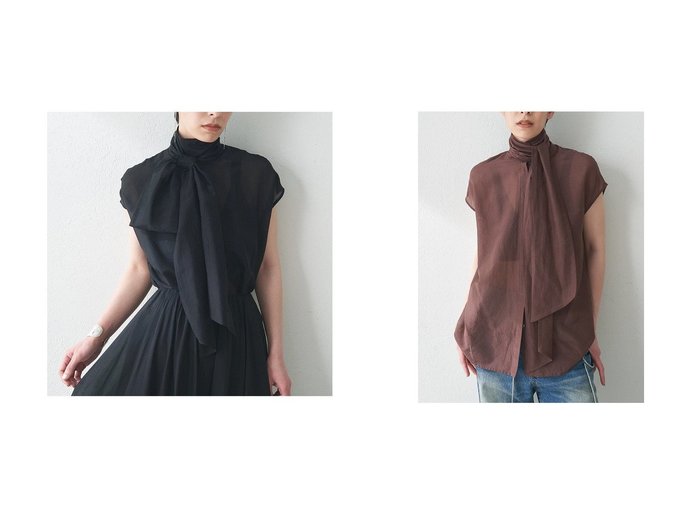 【Whim Gazette/ウィムガゼット】シルクの上質感と軽やかさが魅力のボウタイノースリーブブラウス おすすめ人気トレンドファッション通販アイテム 人気、トレンドファッション・服の通販 founy(ファニー) ファッション Fashion レディースファッション WOMEN トップス・カットソー Tops/Tshirt キャミソール / ノースリーブ No Sleeves シャツ/ブラウス Shirts/Blouses おすすめ Recommend エレガント 上品 Elegant シルク Silk シンプル Simple スリーブ Sleeve セットアップ Set Up ノースリーブ No Sleeve フレンチ French ボトム Bottom NEW・新作・新着・新入荷 New Arrivals |ID:crp329100000217704