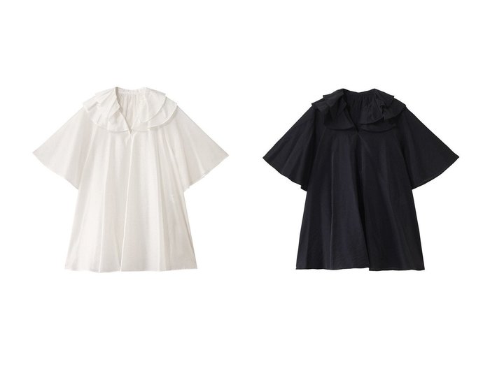 【HOUSE OF LOTUS/ハウス オブ ロータス】立体フリルが華やぐラッフルカラーブラウス おすすめ人気トレンドファッション通販アイテム 人気、トレンドファッション・服の通販 founy(ファニー) ファッション Fashion レディースファッション WOMEN トップス・カットソー Tops/Tshirt シャツ/ブラウス Shirts/Blouses シアー Sheer ショート Short スリーブ Sleeve フリル Frills NEW・新作・新着・新入荷 New Arrivals |ID:crp329100000217728
