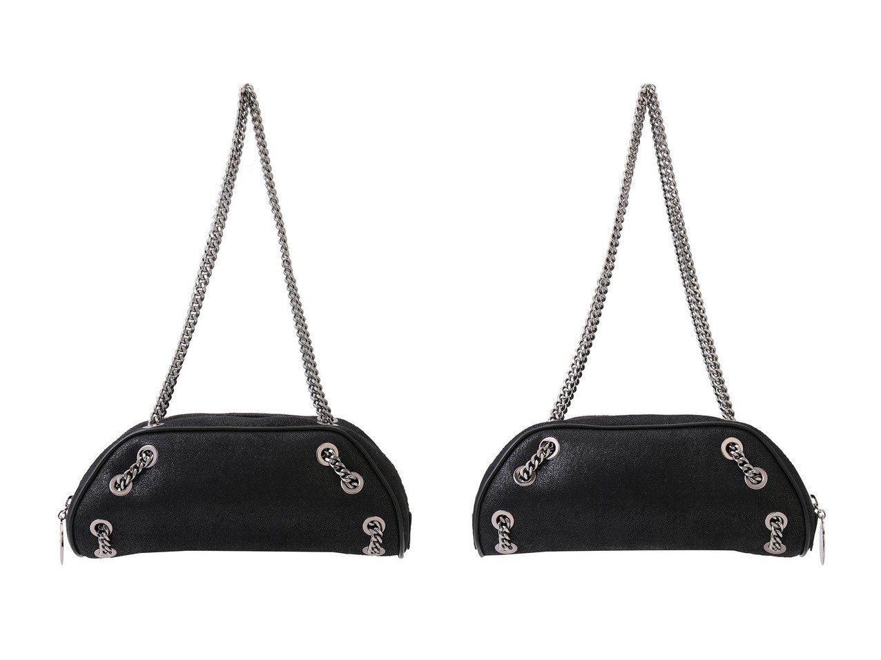 【STELLA McCARTNEY/ステラ マッカートニー】メタルチェーンが際立つスタイリッシュなボーリングバッグ おすすめ人気トレンドファッション通販アイテム インテリア・キッズ・メンズ・レディースファッション・服の通販 founy(ファニー) 　ファッション　Fashion　レディースファッション　WOMEN　バッグ　Bag　スタイリッシュ　Stylish　チェーン　Chain　バランス　Balance　フォルム　Form　メタル　Metal　ブラック系　Black　|ID:crp329100000217755