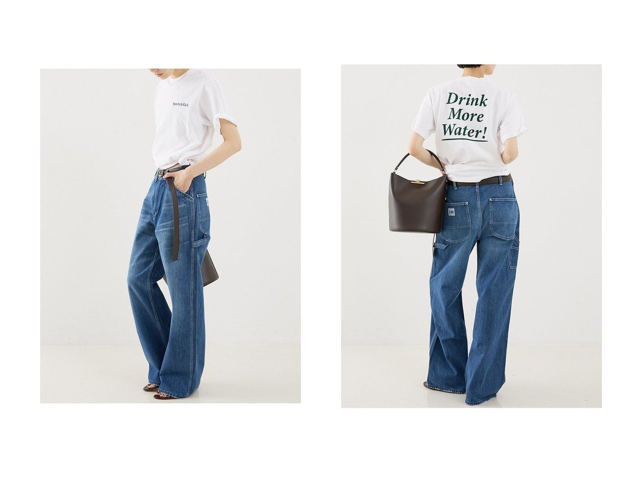 【THE STORE by C/ザ ストア バイ シー】【Lee別注】軽やかさとこだわりが光るペインターデニムパンツ おすすめ人気トレンドファッション通販アイテム インテリア・キッズ・メンズ・レディースファッション・服の通販 founy(ファニー) 　ファッション　Fashion　レディースファッション　WOMEN　パンツ　Pants　デニムパンツ　Denim Pants　インディゴ　Indigo　デニム　Denim　別注　Special Order　定番　Standard　ホワイト系　White　|ID:crp329100000217767