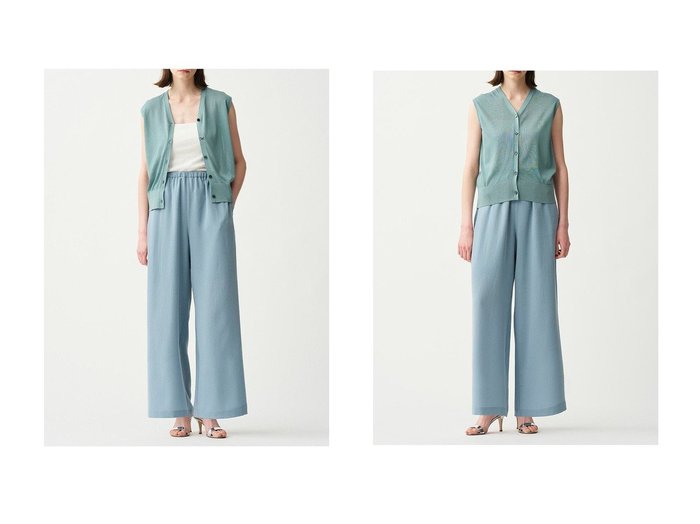 【uncrave/アンクレイヴ】涼しげなシアー感が魅力のドライタッチイージーパンツ おすすめ人気トレンドファッション通販アイテム 人気、トレンドファッション・服の通販 founy(ファニー) 　ファッション　Fashion　レディースファッション　WOMEN　パンツ　Pants　おすすめ　Recommend　ギャザー　Gather　シアー　Sheer　セットアップ　Set Up　センター　Center　ワイド　Wide　夏　Summer　NEW・新作・新着・新入荷　New Arrivals　|ID:crp329100000217814