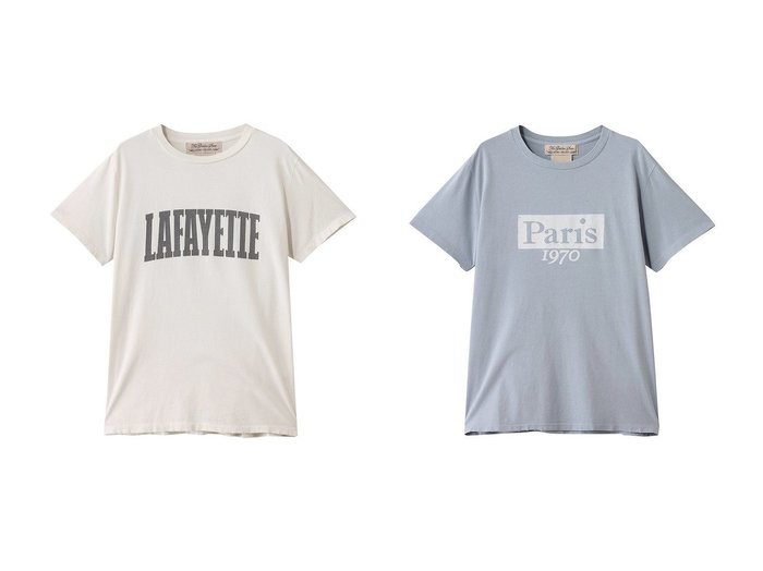 【heliopole/エリオポール】ヴィンテージ感漂うREMI RELIEFのロゴTシャツ【heliopole別注】 おすすめ人気トレンドファッション通販アイテム 人気、トレンドファッション・服の通販 founy(ファニー) 　ファッション　Fashion　レディースファッション　WOMEN　トップス・カットソー　Tops/Tshirt　シャツ/ブラウス　Shirts/Blouses　ロング / Tシャツ　T-Shirts　カットソー　Cut and Sewn　ショート　Short　スリーブ　Sleeve　ダメージ　Damage　フロント　Front　NEW・新作・新着・新入荷　New Arrivals　|ID:crp329100000217823