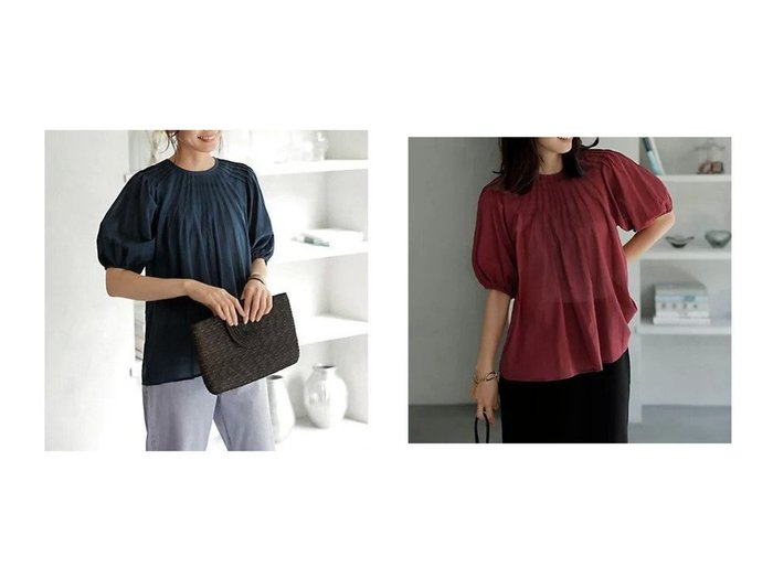 【STYLE DELI/スタイルデリ】立体ピンタックと軽やかさが魅力のSTYLE DELI シャリ感シアーピンタックブラウス おすすめ人気トレンドファッション通販アイテム 人気、トレンドファッション・服の通販 founy(ファニー) ファッション Fashion レディースファッション WOMEN トップス・カットソー Tops/Tshirt シャツ/ブラウス Shirts/Blouses アクセサリー Accessories イエロー Yellow インナー Inner エアリー Airy 秋 Autumn/Fall カーディガン Cardigan キャミソール Camisole ギャザー Gather サロペット Overalls シアー Sheer ジャケット Jacket スリット Slit スリーブ Sleeve タンク Tank ドレープ Drape 定番 Standard ネックレス Necklace フェミニン Feminine ブルゾン Blouson 半袖 Short Sleeve 夏 Summer |ID:crp329100000217832