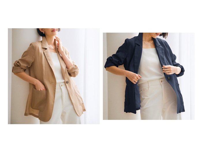 【DoCLASSE/ドゥクラッセ】上質素材で魅せる大人の涼感ジャケット シアーラミーの1ボタンオーバージャケット おすすめ人気トレンドファッション通販アイテム 人気、トレンドファッション・服の通販 founy(ファニー) ファッション Fashion レディースファッション WOMEN アウター Coat Outerwear ジャケット Jackets ジャケット Jacket ドレープ Drape フロント Front 人気 Popularity |ID:crp329100000217844