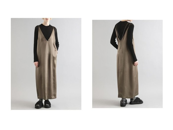 【SACRA/サクラ】艶やかな質感が際立つアセテートサテンキャミワンピース おすすめ人気トレンドファッション通販アイテム 人気、トレンドファッション・服の通販 founy(ファニー) ファッション Fashion レディースファッション WOMEN ワンピース Dress キャミワンピース No Sleeve Dresses チュニック Tunic エレガント 上品 Elegant キャミワンピース Cami Dress チュニック Tunic マキシ Maxi ラップ Wrap ロング Long ワッシャー Washer |ID:crp329100000217869