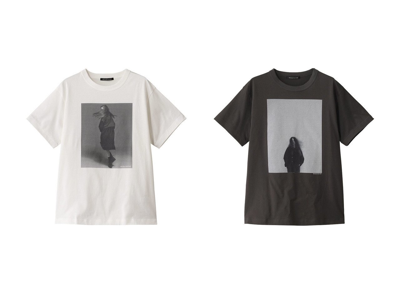 【mizuiro ind/ミズイロ インド】モノトーンフォトが映える、アート感漂う主役Tシャツ おすすめ人気トレンドファッション通販アイテム インテリア・キッズ・メンズ・レディースファッション・服の通販 founy(ファニー) 　ファッション　Fashion　レディースファッション　WOMEN　トップス・カットソー　Tops/Tshirt　シャツ/ブラウス　Shirts/Blouses　ロング / Tシャツ　T-Shirts　カットソー　Cut and Sewn　グラフィック　Graphic　ショート　Short　シンプル　Simple　スリーブ　Sleeve　フロント　Front　プリント　Print　モノトーン　Monotone　ホワイト系　White　グレー系　Gray　ブラック系　Black　|ID:crp329100000217894