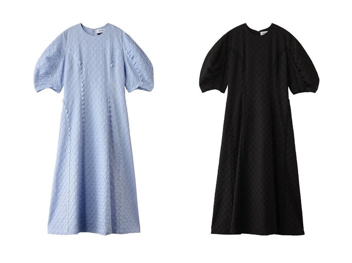 【MUVEIL/ミュベール】立体感で魅せる、膨れジャカードの主役ワンピース おすすめ人気トレンドファッション通販アイテム 人気、トレンドファッション・服の通販 founy(ファニー) ファッション Fashion レディースファッション WOMEN ワンピース Dress チュニック Tunic ジャカード Jacquard チュニック Tunic フォルム Form ロング Long 夏 Summer 春 Spring S/S・春夏 Ss・Spring/Summer 無地 Plain Color |ID:crp329100000217899
