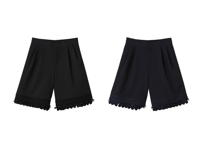 【MUVEIL/ミュベール】繊細レースで魅せる、大人のためのフェミニンショートパンツ おすすめ人気トレンドファッション通販アイテム 人気、トレンドファッション・服の通販 founy(ファニー) ファッション Fashion レディースファッション WOMEN パンツ Pants ハーフ / ショートパンツ Short Pants ショート Short フェミニン Feminine ボックス Box レース Race |ID:crp329100000217901