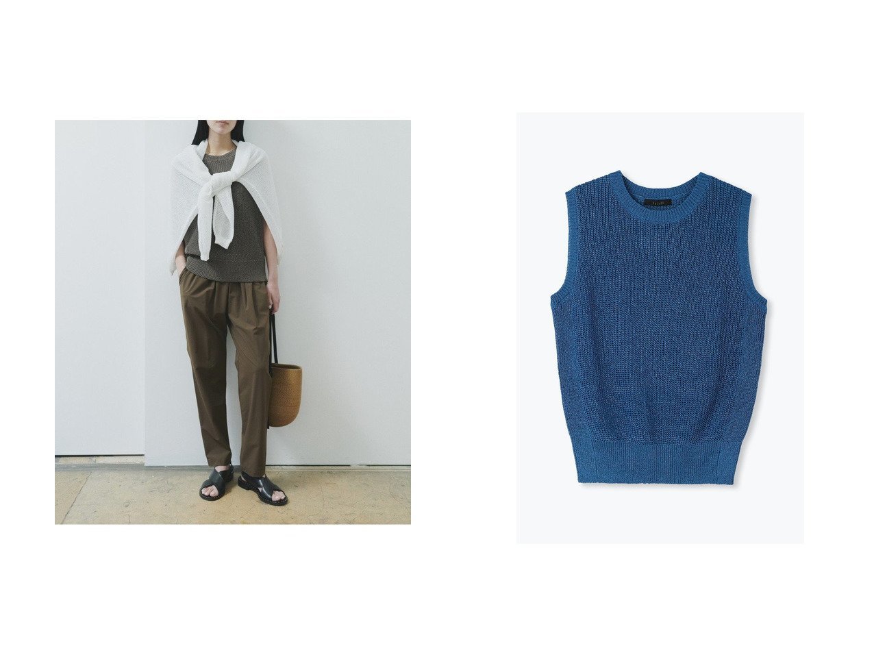 【lelill/レリル】涼しげな着こなしが叶うドライタッチニットジレ おすすめ人気トレンドファッション通販アイテム インテリア・キッズ・メンズ・レディースファッション・服の通販 founy(ファニー) 　ファッション　Fashion　レディースファッション　WOMEN　アウター　Coat Outerwear　ジャケット　Jackets　ジャケット　Jacket　ベスト　Vest　夏　Summer　NEW・新作・新着・新入荷　New Arrivals　ブルー系　Blue　ブラウン系　Brown　グレー系　Gray　|ID:crp329100000217921