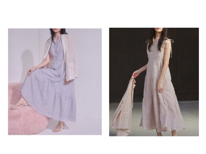 【FRAY I.D/フレイ アイディー】上品モードに進化 カットジャガードで魅せる春夏の主役ワンピース おすすめ人気トレンドファッション通販アイテム 人気、トレンドファッション・服の通販 founy(ファニー) 　ファッション　Fashion　レディースファッション　WOMEN　ワンピース　Dress　アシンメトリー　Asymmetry　インナー　Inner　エレガント 上品　Elegant　春　Spring　カットジャガード　Cut Jacquard　キャミソール　Camisole　シアー　Sheer　スキッパー　Skipper　スタンド　Stand　人気　Popularity　メタル　Metal　リボン　Ribbon　リュクス　Luxe　S/S・春夏　Ss・Spring/Summer　夏　Summer　|ID:crp329100000217945