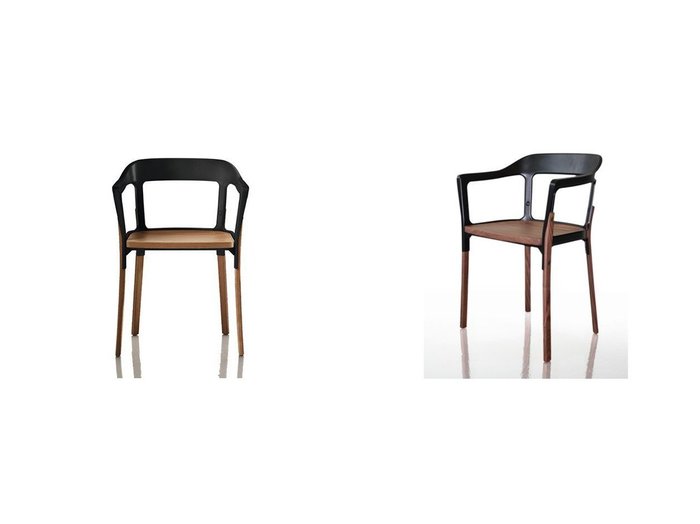 【MAGIS/マジス】異素材の美が際立つ高級感あふれる STEELWOOD CHAIR ウォルナット おすすめ人気トレンドファッション通販アイテム 人気、トレンドファッション・服の通販 founy(ファニー) 　ウッド　Wood　フレーム　Flame　送料無料　Free Shipping　ホーム・キャンプ・アウトドア・お取り寄せ　Home,Garden,Outdoor,Camping Gear　家具・インテリア　Furniture　チェア・椅子　Chair　ダイニングチェア　Dining Chair　ホーム・キャンプ・アウトドア・お取り寄せ　Home,Garden,Outdoor,Camping Gear　家具・インテリア　Furniture　チェア・椅子　Chair　ダイニングチェア　Dining Chair　|ID:crp329100000217956