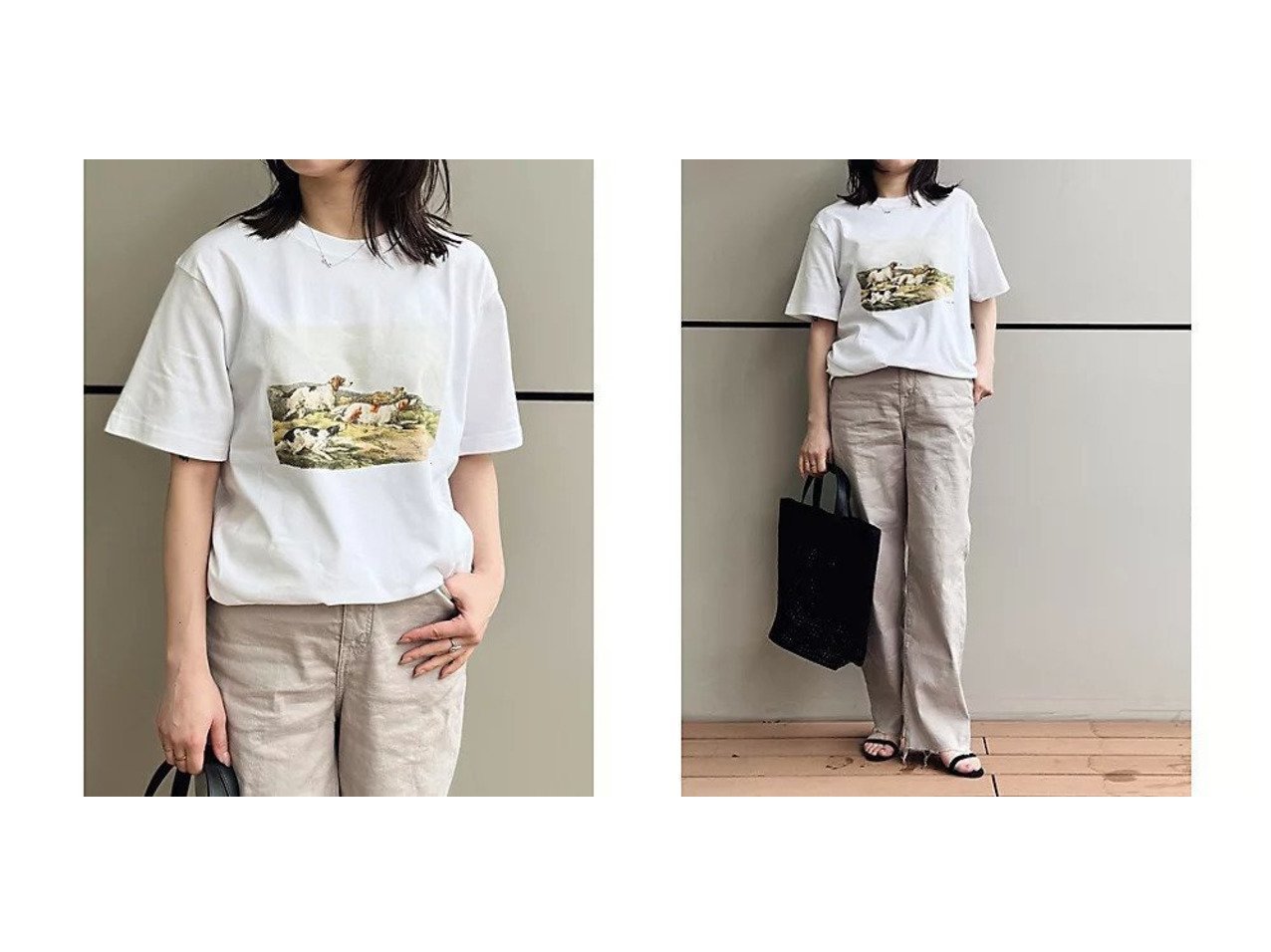 【suadeo/スアデオ】クラシカルな犬のアートが主役 上品に遊べるプリントTシャツ おすすめ人気トレンドファッション通販アイテム インテリア・キッズ・メンズ・レディースファッション・服の通販 founy(ファニー) 　ファッション　Fashion　レディースファッション　WOMEN　トップス・カットソー　Tops/Tshirt　シャツ/ブラウス　Shirts/Blouses　ロング / Tシャツ　T-Shirts　イラスト　Illustration　洗える　Washable　クラシカル　Classical　プリント　Print　犬　Dog　|ID:crp329100000218022
