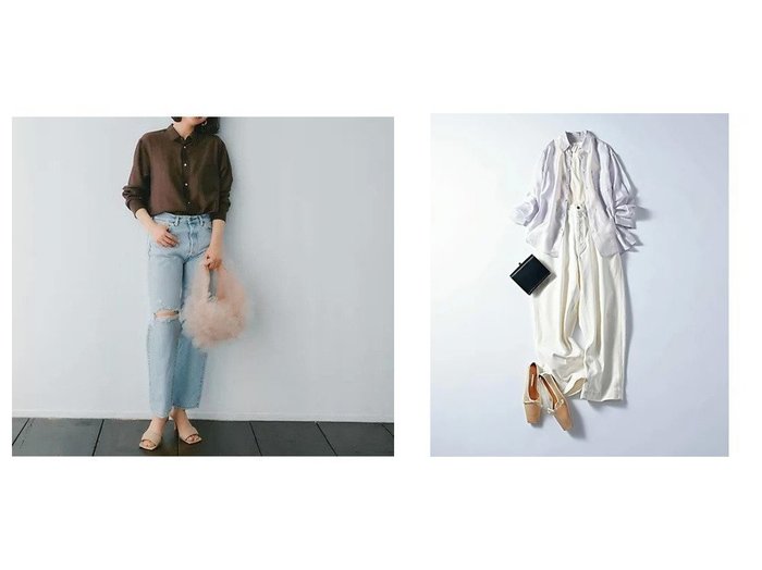 【suadeo/スアデオ】涼しげな透け感で魅せる ハンサムなのに女らしいシアーシャツ おすすめ人気トレンドファッション通販アイテム 人気、トレンドファッション・服の通販 founy(ファニー) ファッション Fashion レディースファッション WOMEN トップス・カットソー Tops/Tshirt シャツ/ブラウス Shirts/Blouses シアー Sheer ラベンダー Lavender エレガント 上品 Elegant 洗える Washable |ID:crp329100000218023