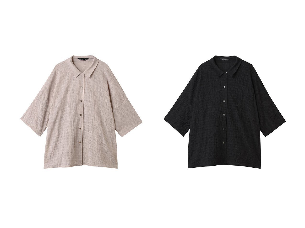【mizuiro ind/ミズイロ インド】旬ディテール×涼感素材で差がつく大人シャツ おすすめ人気トレンドファッション通販アイテム インテリア・キッズ・メンズ・レディースファッション・服の通販 founy(ファニー) 　ファッション　Fashion　レディースファッション　WOMEN　トップス・カットソー　Tops/Tshirt　シャツ/ブラウス　Shirts/Blouses　ショート　Short　シンプル　Simple　スリーブ　Sleeve　ファブリック　Fabric　リラックス　Relax　ワイド　Wide　NEW・新作・新着・新入荷　New Arrivals　レッド系　Red　ブラック系　Black　|ID:crp329100000218027