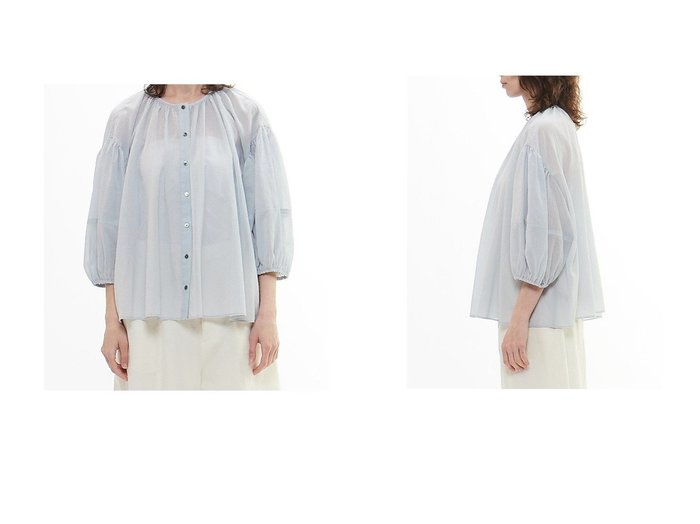 【PLAIN PEOPLE/プレインピープル】ギャザー×軽やかボイル素材で華やぐ夏ブラウス おすすめ人気トレンドファッション通販アイテム インテリア・キッズ・メンズ・レディースファッション・服の通販 founy(ファニー) https://founy.com/ ファッション Fashion レディースファッション WOMEN トップス・カットソー Tops/Tshirt シャツ/ブラウス Shirts/Blouses ギャザー Gather スリーブ Sleeve ロング Long NEW・新作・新着・新入荷 New Arrivals |ID:crp329100000218043