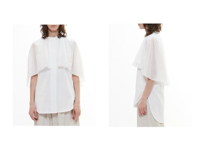 【PLAIN PEOPLE/プレインピープル】透け感ケープ×ジャージ素材で甘モードなケープブラウス おすすめ人気トレンドファッション通販アイテム インテリア・キッズ・メンズ・レディースファッション・服の通販 founy(ファニー) https://founy.com/ ファッション Fashion レディースファッション WOMEN トップス・カットソー Tops/Tshirt シャツ/ブラウス Shirts/Blouses おすすめ Recommend オーガンジー Organdy ショート Short ジャージ Jersey スリーブ Sleeve ドッキング Docking ノースリーブ No Sleeve バランス Balance NEW・新作・新着・新入荷 New Arrivals |ID:crp329100000218045