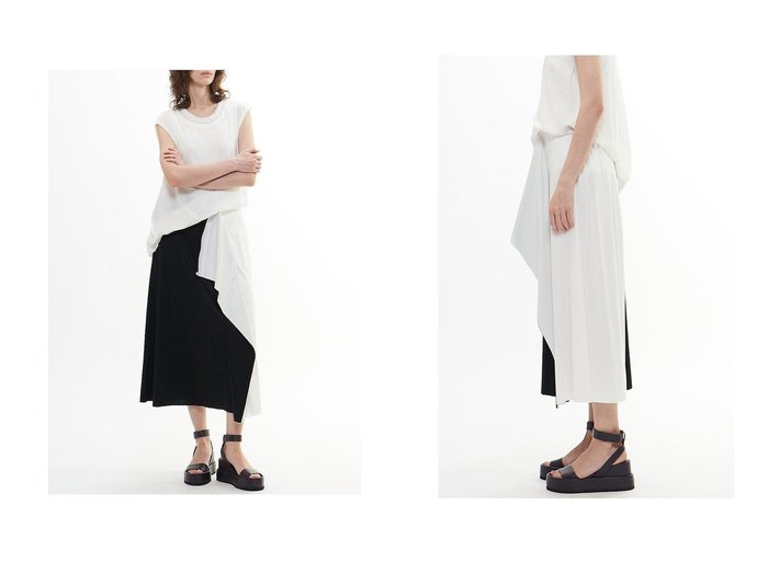 【PLAIN PEOPLE/プレインピープル】バイカラー×ドレープが魅せる上品スムーススカート おすすめ人気トレンドファッション通販アイテム 人気、トレンドファッション・服の通販 founy(ファニー) ファッション Fashion レディースファッション WOMEN スカート Skirt ロングスカート Long Skirt シンプル Simple ドレープ Drape ロング Long エレガント 上品 Elegant NEW・新作・新着・新入荷 New Arrivals |ID:crp329100000218046