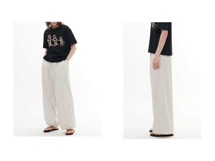 【PLAIN PEOPLE/プレインピープル】ボリュームシルエット×ドローコードで自在に楽しむイージーパンツ おすすめ人気トレンドファッション通販アイテム 人気、トレンドファッション・服の通販 founy(ファニー) ファッション Fashion レディースファッション WOMEN パンツ Pants タイプライター Typewriter ドローコード Draw Cord リラックス Relax NEW・新作・新着・新入荷 New Arrivals |ID:crp329100000218048