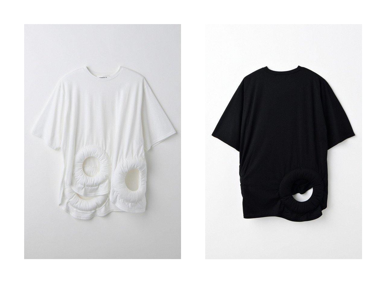 【ENFOLD/エンフォルド】ふっくらと音色をまとう、アートなTシャツ おすすめ人気トレンドファッション通販アイテム インテリア・キッズ・メンズ・レディースファッション・服の通販 founy(ファニー) 　ファッション　Fashion　レディースファッション　WOMEN　トップス・カットソー　Tops/Tshirt　シャツ/ブラウス　Shirts/Blouses　ロング / Tシャツ　T-Shirts　カットソー　Cut and Sewn　ショート　Short　スリーブ　Sleeve　今季　This Season　NEW・新作・新着・新入荷　New Arrivals　ホワイト系　White　ブラック系　Black　|ID:crp329100000218086