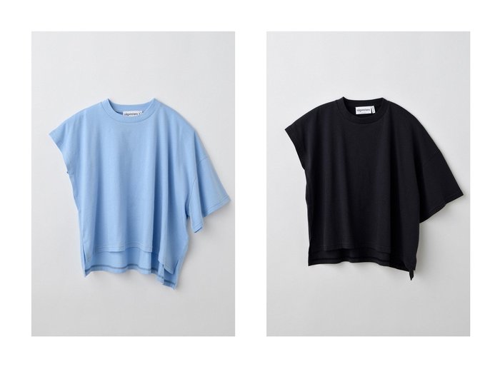 【nagonstans/ナゴンスタンス】アシンメトリーなバランスが魅せる、ニュアンスTシャツ おすすめ人気トレンドファッション通販アイテム インテリア・キッズ・メンズ・レディースファッション・服の通販 founy(ファニー) https://founy.com/ ファッション Fashion レディースファッション WOMEN トップス・カットソー Tops/Tshirt シャツ/ブラウス Shirts/Blouses ロング / Tシャツ T-Shirts カットソー Cut and Sewn アシンメトリー Asymmetry ショート Short シンプル Simple スリーブ Sleeve |ID:crp329100000218097