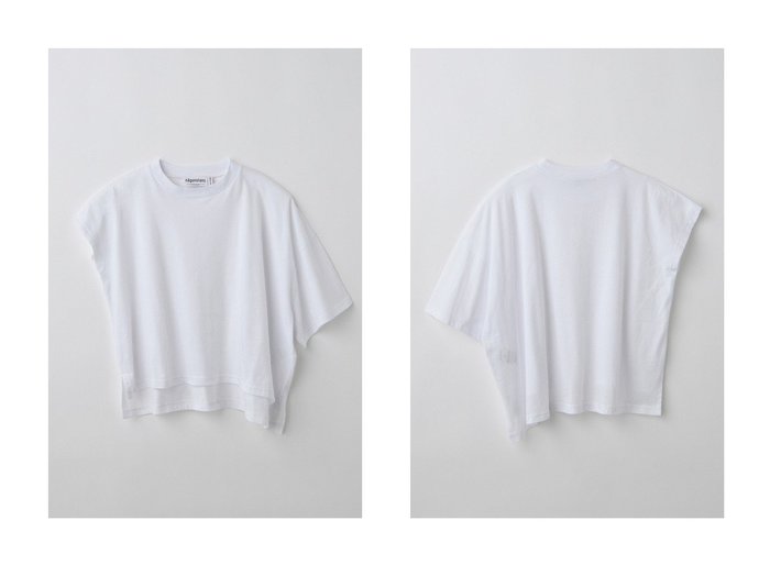 【nagonstans/ナゴンスタンス】さりげない個性を添える、アシンメトリーTシャツ おすすめ人気トレンドファッション通販アイテム インテリア・キッズ・メンズ・レディースファッション・服の通販 founy(ファニー) https://founy.com/ ファッション Fashion レディースファッション WOMEN トップス・カットソー Tops/Tshirt シャツ/ブラウス Shirts/Blouses ロング / Tシャツ T-Shirts カットソー Cut and Sewn アシンメトリー Asymmetry ショート Short シンプル Simple スリーブ Sleeve バランス Balance |ID:crp329100000218099