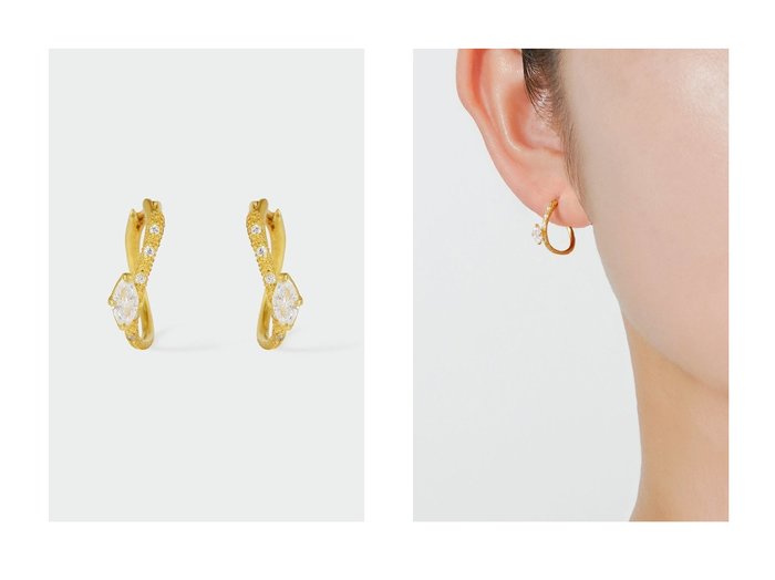 【AYAMI jewelry/アヤミ ジュエリー】横顔に華やぎを添える、マーキスカットフープピアス おすすめ人気トレンドファッション通販アイテム 人気、トレンドファッション・服の通販 founy(ファニー) ファッション Fashion レディースファッション WOMEN ジュエリー Jewelry リング Rings イヤリング Earrings イヤリング Earrings シンプル Simple フェミニン Feminine フォルム Form フープ Hoop NEW・新作・新着・新入荷 New Arrivals |ID:crp329100000218119