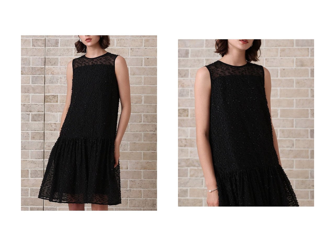 【ANAYI/アナイ】ラメと透け感で魅せる 上品ミニ丈シアーワンピース おすすめ人気トレンドファッション通販アイテム インテリア・キッズ・メンズ・レディースファッション・服の通販 founy(ファニー) 　ファッション　Fashion　レディースファッション　WOMEN　ワンピース　Dress　チュニック　Tunic　おすすめ　Recommend　アクセサリー　Accessories　ギャザー　Gather　シアー　Sheer　ジャカード　Jacquard　チュニック　Tunic　パール　Pearl　フレア　Flare　ヨーク　Yoke　エレガント 上品　Elegant　夏　Summer　NEW・新作・新着・新入荷　New Arrivals　ブラック系　Black　|ID:crp329100000218241