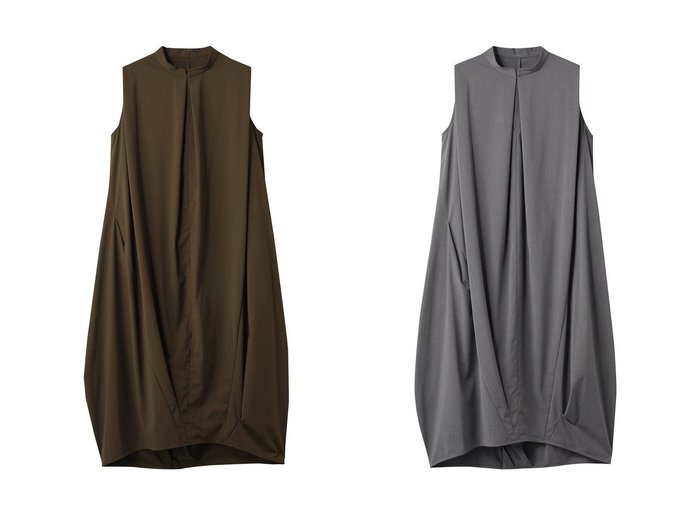 【LANVIN en Bleu/ランバン オン ブルー】立体シルエットで差をつける 上品コクーンワンピース おすすめ人気トレンドファッション通販アイテム 人気、トレンドファッション・服の通販 founy(ファニー) 　ファッション　Fashion　レディースファッション　WOMEN　ワンピース　Dress　チュニック　Tunic　タイプライター　Typewriter　チュニック　Tunic　ロング　Long　エレガント 上品　Elegant　NEW・新作・新着・新入荷　New Arrivals　|ID:crp329100000218289
