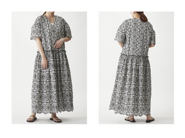 【1er Arrondissement/プルミエ アロンディスモン】ジオメトリック刺しゅうが主役 トルコレースのサマードレス おすすめ人気トレンドファッション通販アイテム 人気、トレンドファッション・服の通販 founy(ファニー) ファッション Fashion レディースファッション WOMEN ワンピース Dress チュニック Tunic エンブロイダリー Embroidery ギャザー Gather サマー Summer スカラップ Scalloped チュニック Tunic ドレス Dress レース Race ロング Long 夏 Summer NEW・新作・新着・新入荷 New Arrivals |ID:crp329100000218292