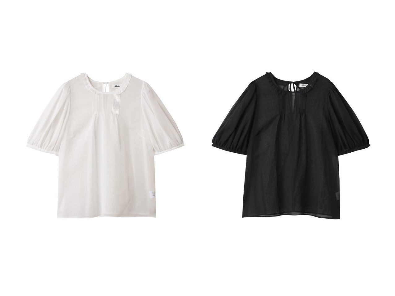 【Bilitis dix-sept ans/ビリティス ディセッタン】華やかさを纏う オーガンジー素材のドレッシートップス おすすめ人気トレンドファッション通販アイテム インテリア・キッズ・メンズ・レディースファッション・服の通販 founy(ファニー) 　ファッション　Fashion　レディースファッション　WOMEN　トップス・カットソー　Tops/Tshirt　シャツ/ブラウス　Shirts/Blouses　2025年　2025　オーガンジー　Organdy　ショート　Short　スリーブ　Sleeve　トレンド　Trend　リボン　Ribbon　A/W・秋冬　Aw・Autumn/Winter・Fw・Fall-Winter　ホワイト系　White　ブラック系　Black　|ID:crp329100000218324