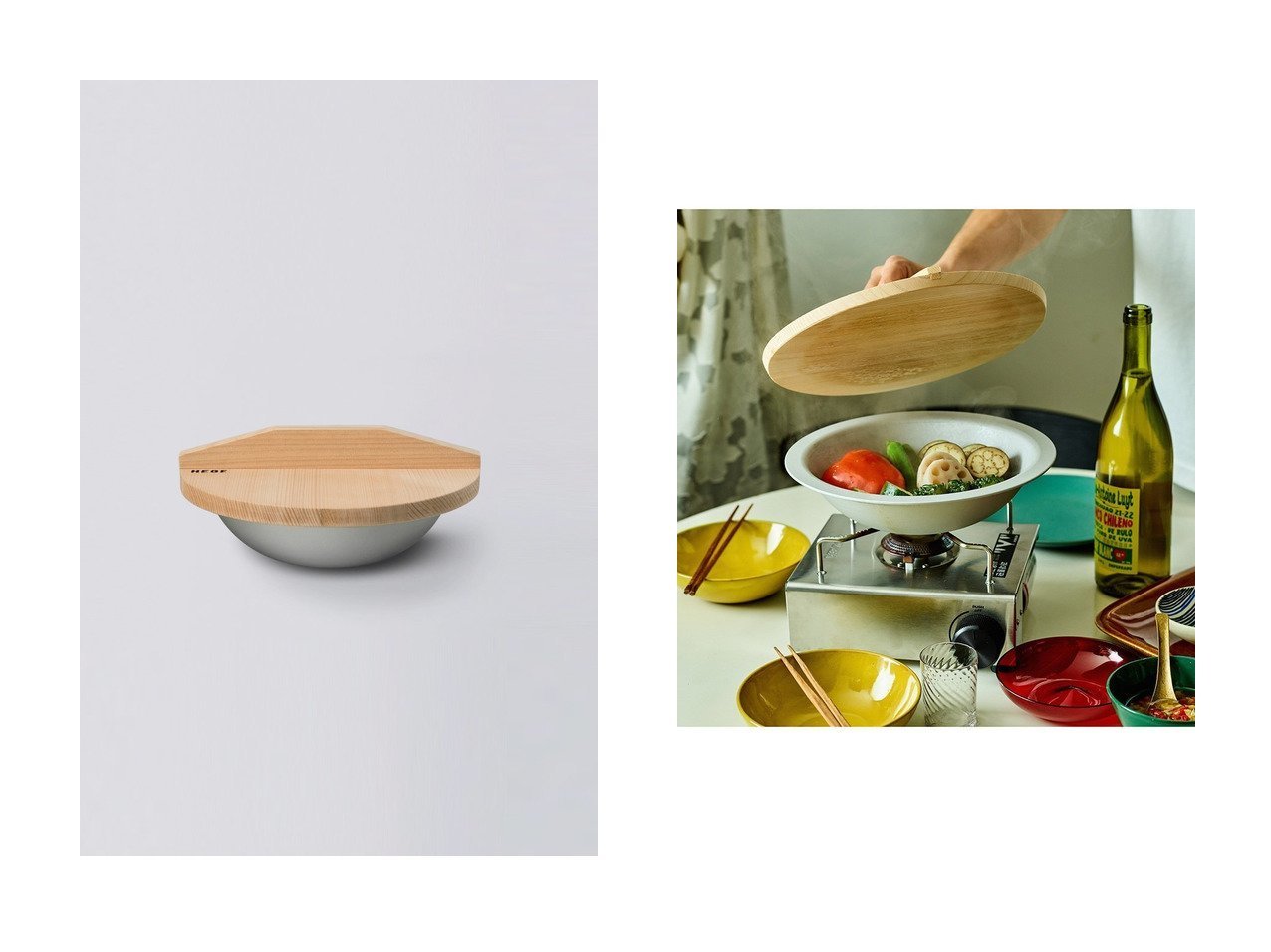 【HEGE/ヘゲ】そのまま食卓へ。軽やかな調理と美しい器の融合｜HEGE Φ250直火鍋＆さわら木蓋セット おすすめ人気トレンドファッション通販アイテム インテリア・キッズ・メンズ・レディースファッション・服の通販 founy(ファニー) 　軽量　Lightweight　テーブル　Table　日本製　Made In Japan　NEW・新作・新着・新入荷　New Arrivals　ゴールド系　Gold　ブラック系　Black　|ID:crp329100000218345