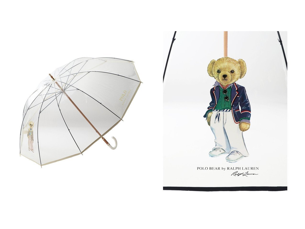 【POLO RALPH LAUREN/ポロラルフローレン】大人の遊び心を添える ポロ ラルフ ローレンのベアプリント傘 おすすめ人気トレンドファッション通販アイテム インテリア・キッズ・メンズ・レディースファッション・服の通販 founy(ファニー) 　ファッション　Fashion　レディースファッション　WOMEN　傘 / レイングッズ　Umbrellas/Rainwear　クラシカル　Classical　ハンカチ　Handkerchief　プリント　Print　傘　Umbrella　再入荷　Restock/Back In Stock/Re Arrival　時計　Clock　ホワイト系　White　ブルー系　Blue　|ID:crp329100000218358