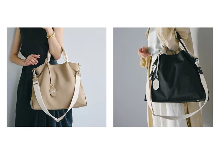 【TOPKAPI/トプカピ】ナイロン×レザーの上品コンビで魅せる｜大人の余裕漂う撥水トートバッグ おすすめ人気トレンドファッション通販アイテム 人気、トレンドファッション・服の通販 founy(ファニー) ファッション Fashion レディースファッション WOMEN バッグ Bag コンビ Combination ショルダー Shoulder ストライプ Stripe フォルム Form |ID:crp329100000218514