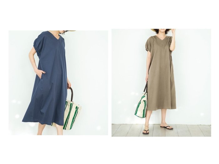 【DoCLASSE/ドゥクラッセ】華奢見えが叶うスムースカットソーワンピースでリラクシーな美しさを おすすめ人気トレンドファッション通販アイテム 人気、トレンドファッション・服の通販 founy(ファニー) 　ファッション　Fashion　レディースファッション　WOMEN　ワンピース　Dress　Aラインワンピース　A-line Dress　NEW・新作・新着・新入荷　New Arrivals　なめらか　Smooth　ギャザー　Gather　スリーブ　Sleeve　センター　Center　|ID:crp329100000218548