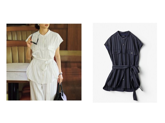 【DoCLASSE/ドゥクラッセ】品格と涼しさを両立 リネンタッチストライプ・ロングシャツ おすすめ人気トレンドファッション通販アイテム 人気、トレンドファッション・服の通販 founy(ファニー) ファッション Fashion レディースファッション WOMEN トップス・カットソー Tops/Tshirt シャツ/ブラウス Shirts/Blouses NEW・新作・新着・新入荷 New Arrivals ジャケット Jacket ストライプ Stripe スマート Smart ロング Long 夏 Summer |ID:crp329100000218561