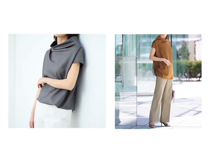 【DoCLASSE/ドゥクラッセ】顔まわりを華やかに彩る ドレープネックのエレガントロングトップス おすすめ人気トレンドファッション通販アイテム 人気、トレンドファッション・服の通販 founy(ファニー) 　ファッション　Fashion　レディースファッション　WOMEN　トップス・カットソー　Tops/Tshirt　シャツ/ブラウス　Shirts/Blouses　NEW・新作・新着・新入荷　New Arrivals　エレガント 上品　Elegant　モダン　Modern　|ID:crp329100000218581