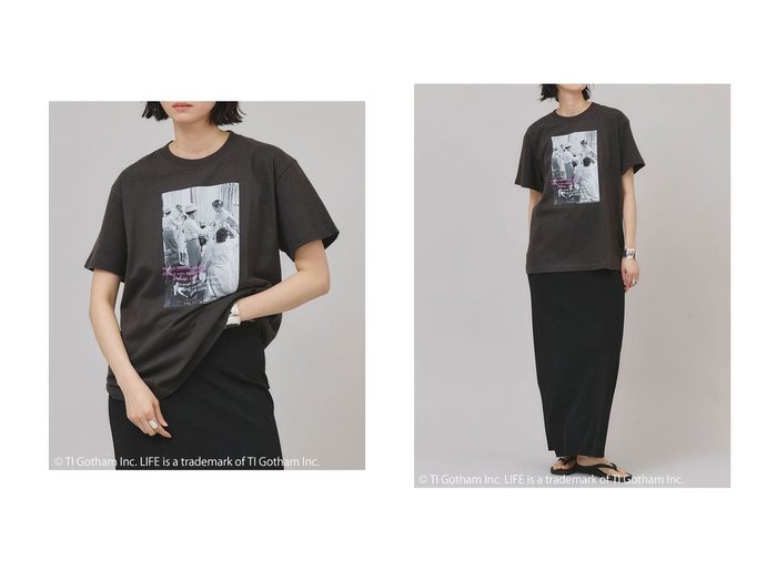 【Curensology/カレンソロジー】「LIFE PICTURE COLLECTION」別注フォトプリントTシャツ第二弾 おすすめ人気トレンドファッション通販アイテム 人気、トレンドファッション・服の通販 founy(ファニー) ファッション Fashion レディースファッション WOMEN トップス・カットソー Tops/Tshirt シャツ/ブラウス Shirts/Blouses ロング / Tシャツ T-Shirts カットソー Cut and Sewn おすすめ Recommend アクセサリー Accessories インナー Inner カットソー Cut And Sew ショート Short シンプル Simple ジャケット Jacket スペシャル Special スリーブ Sleeve フロント Front プリント Print モノトーン Monotone 別注 Special Order 夏 Summer NEW・新作・新着・新入荷 New Arrivals 春 Spring 洗える Washable |ID:crp329100000218587