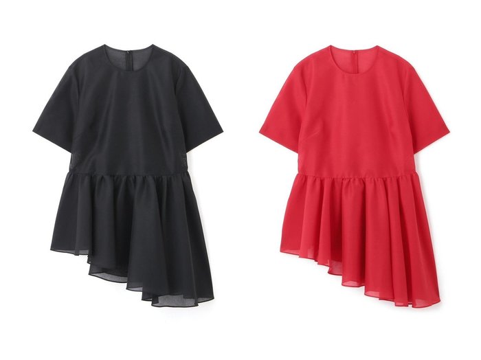 【ADORE/アドーア】アシンメトリーペプラムが際立つ、スパンオーガンジーブラウス おすすめ人気トレンドファッション通販アイテム 人気、トレンドファッション・服の通販 founy(ファニー) ファッション Fashion レディースファッション WOMEN トップス・カットソー Tops/Tshirt シャツ/ブラウス Shirts/Blouses アシンメトリー Asymmetry オケージョン Occasion オーガンジー Organdy ショート Short スリーブ Sleeve ペプラム Peplum NEW・新作・新着・新入荷 New Arrivals |ID:crp329100000218613