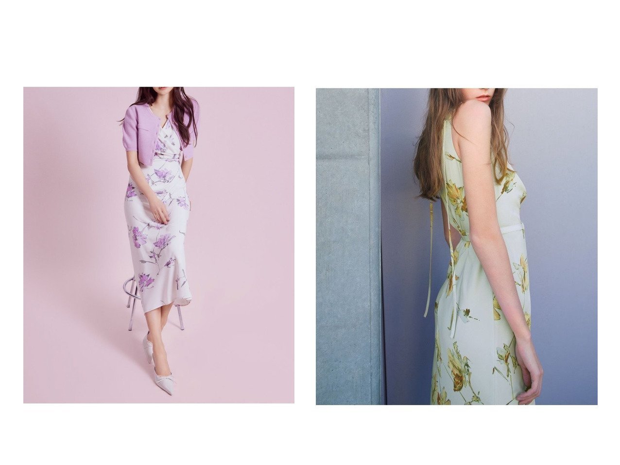 【SNIDEL/スナイデル】華やかで上品 大柄フラワープリントのロングワンピース おすすめ人気トレンドファッション通販アイテム インテリア・キッズ・メンズ・レディースファッション・服の通販 founy(ファニー) 　ファッション　Fashion　レディースファッション　WOMEN　ワンピース　Dress　イエロー　Yellow　エレガント 上品　Elegant　春　Spring　カシュクール　Cachecoeur　ストレート　Straight　とろみ　Thickness　トレンド　Trend　フィット　Fit　フェミニン　Feminine　フラワー　Flower　プリント　Print　ロング　Long　おすすめ　Recommend　|ID:crp329100000218643