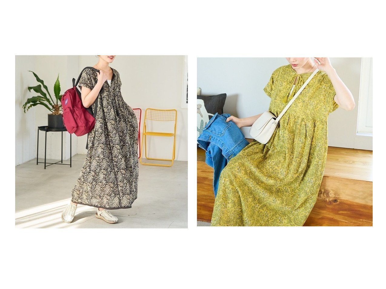 【FREAK'S STORE/フリークスストア】華やかで涼やか 定番ペイズリープリントのコットンワンピース おすすめ人気トレンドファッション通販アイテム インテリア・キッズ・メンズ・レディースファッション・服の通販 founy(ファニー) 　ファッション　Fashion　レディースファッション　WOMEN　ワンピース　Dress　2025年　2025　2025春夏・S/S　Ss,Spring/Summer,2025　インド　India　タッセル　Tassel　トレンド　Trend　ペイズリー　Paisley　リボン　Ribbon　レース　Race　エレガント 上品　Elegant　人気　Popularity　夏　Summer　定番　Standard　春　Spring　S/S・春夏　Ss・Spring/Summer　ブラック系　Black　ピンク系　Pink　イエロー系　Yellow　グリーン系　Green　ブルー系　Blue　|ID:crp329100000218675