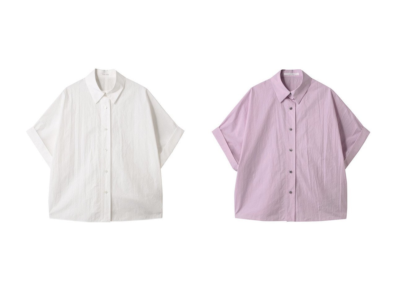 【PLAIN PEOPLE/プレインピープル】こなれ感と上品さを兼ね備えた 大人のための半袖シャツ おすすめ人気トレンドファッション通販アイテム インテリア・キッズ・メンズ・レディースファッション・服の通販 founy(ファニー) 　ファッション　Fashion　レディースファッション　WOMEN　トップス・カットソー　Tops/Tshirt　シャツ/ブラウス　Shirts/Blouses　2025年　2025　ショート　Short　シンプル　Simple　スリーブ　Sleeve　ロールアップ　Roll Up　半袖　Short Sleeve　A/W・秋冬　Aw・Autumn/Winter・Fw・Fall-Winter　ホワイト系　White　レッド系　Red　ブラック系　Black　|ID:crp329100000218752