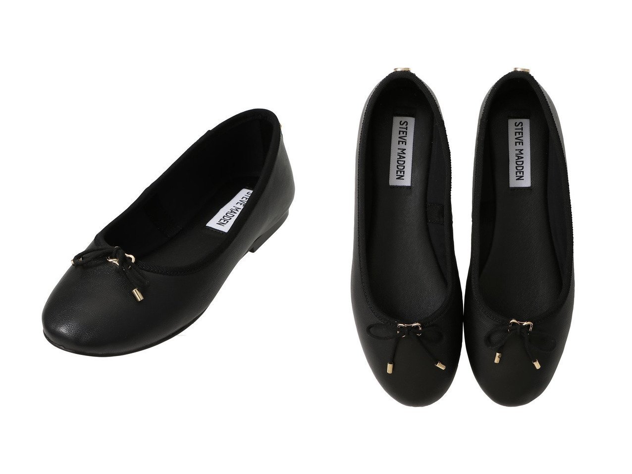 【STEVE MADDEN/スティーブマデン】上品さと可愛らしさを纏う 大人のためのバレエシューズ おすすめ人気トレンドファッション通販アイテム インテリア・キッズ・メンズ・レディースファッション・服の通販 founy(ファニー) 　ファッション　Fashion　レディースファッション　WOMEN　なめらか　Smooth　シューズ　Shoes　シンプル　Simple　バレエ　Ballet　フィット　Fit　フォルム　Form　フラット　Flat　リボン　Ribbon　エレガント 上品　Elegant　定番　Standard　NEW・新作・新着・新入荷　New Arrivals　ブラック系　Black　|ID:crp329100000218823