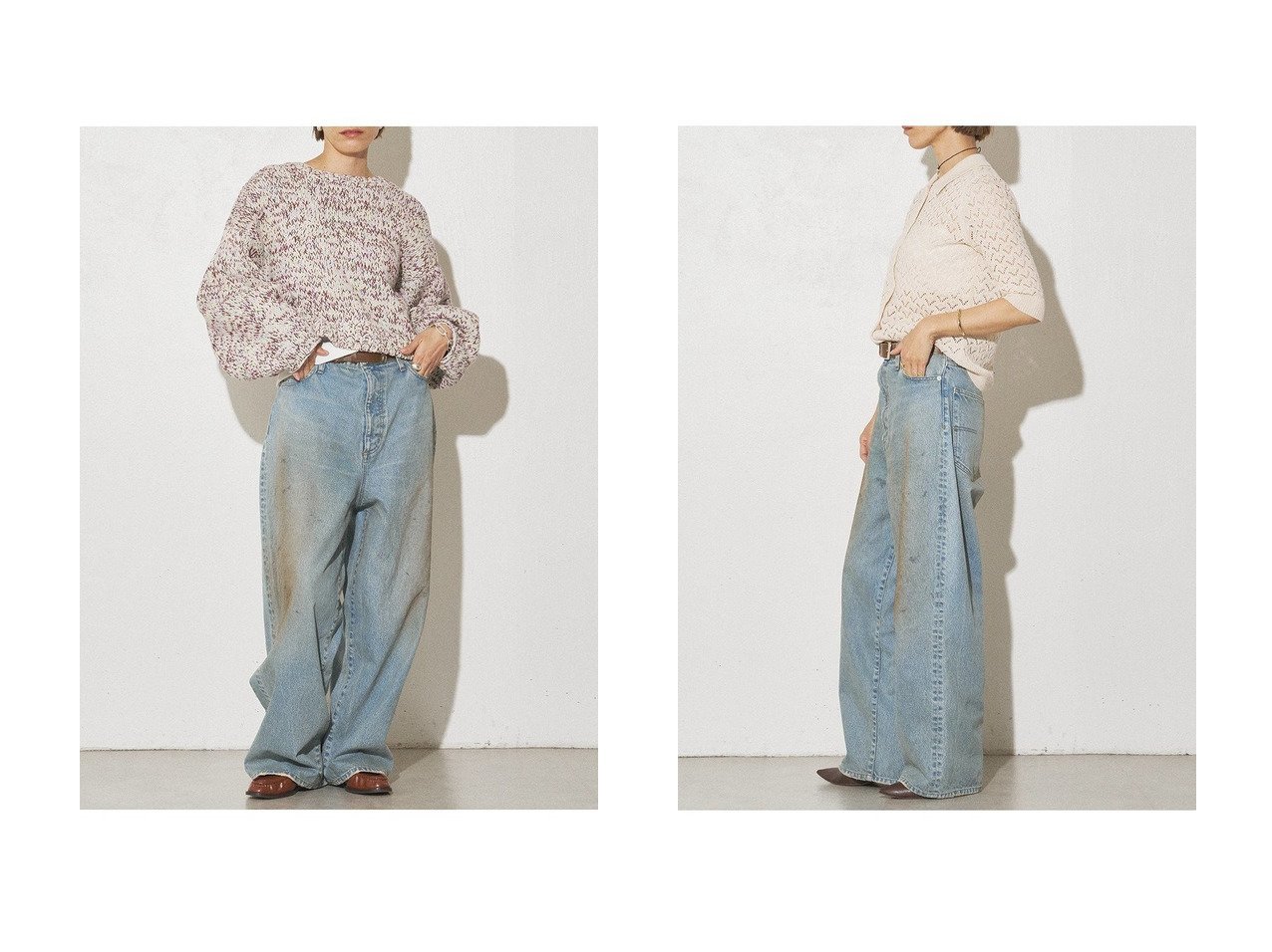 【Whim Gazette/ウィムガゼット】こだわりの加工で魅せる、大人のためのワイドデニムパンツ おすすめ人気トレンドファッション通販アイテム インテリア・キッズ・メンズ・レディースファッション・服の通販 founy(ファニー) 　ファッション　Fashion　レディースファッション　WOMEN　パンツ　Pants　デニムパンツ　Denim Pants　おすすめ　Recommend　コンパクト　Compact　ストーン　Stone　デニム　Denim　ワイド　Wide　NEW・新作・新着・新入荷　New Arrivals　ブルー系　Blue　|ID:crp329100000219045