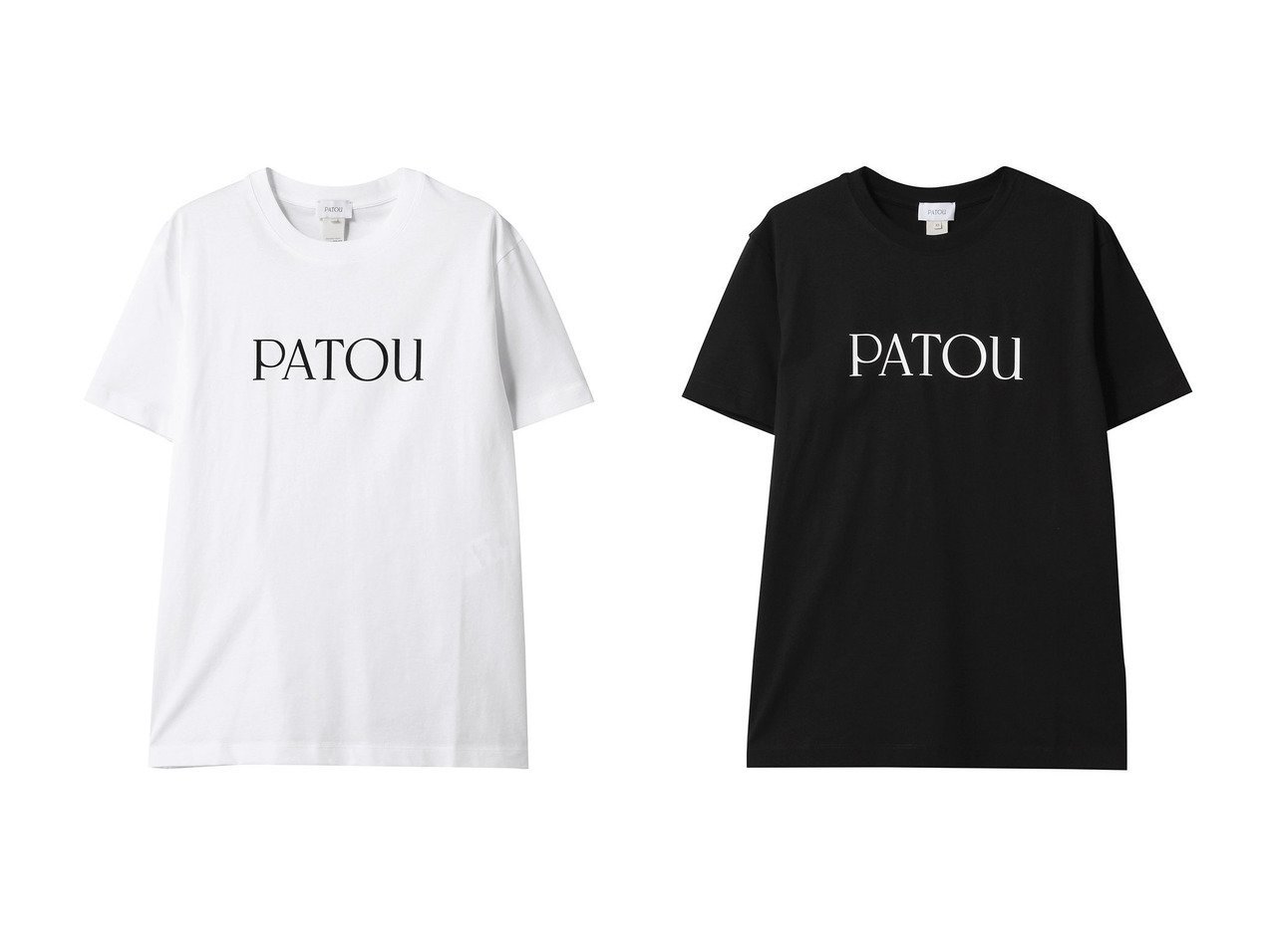 【PATOU/パトゥ】着こなしを格上げする、PATOUロゴTシャツ おすすめ人気トレンドファッション通販アイテム インテリア・キッズ・メンズ・レディースファッション・服の通販 founy(ファニー) 　ファッション　Fashion　レディースファッション　WOMEN　トップス・カットソー　Tops/Tshirt　シャツ/ブラウス　Shirts/Blouses　ロング / Tシャツ　T-Shirts　カットソー　Cut and Sewn　ショート　Short　シンプル　Simple　スリーブ　Sleeve　ボトム　Bottom　NEW・新作・新着・新入荷　New Arrivals　ホワイト系　White　ブラック系　Black　|ID:crp329100000219056